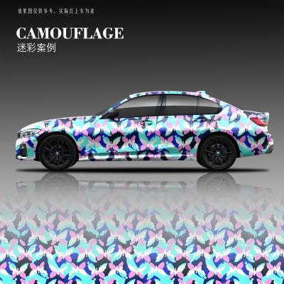 China Scratch Resistant Self Healing Coating Transparent Colored Camouflage Car Wrap Vinyl 1.52m x 30m Vinyl Wrap Rolls For Car for sale