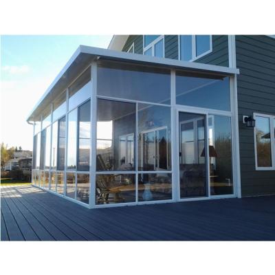 China Soundproof; lowes flat roof safety aluminum sunrooms aluminum tempered glass house sunroom for sale