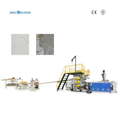 China PVC-marmeren plaat Onbemande PLC-besturing Plastic Productielijn Extruder maken machine Te koop