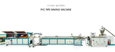 China Sino Holyson  16mm Twin Screw Extruder Four Cavity Outlet Plastic PVC Pipe Making Machine Maufacture for sale