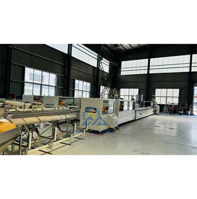 China Twin Screw WPC Door Frame Extrusion Line With Mitsubishi PLC Control for sale