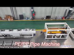 sinohs 75/250mm hdpe pipe making machine pe production line extruder for plastic pipes / pe pipe mak