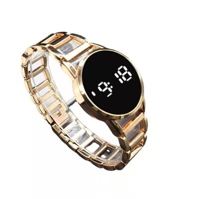 China Alarm Touch Screen Cavity Alloy Steel Band Led Watch Fashion Electronic Watch for sale