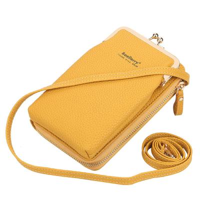 China No Messenger Bag Ladies Shoulder Bag Fashion Lychee Pattern Mobile Phone Bag for sale