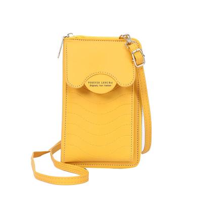 China Simple fashion Korean version pure color mobile phone bags women pinch shoulder messenger new style small bag for sale