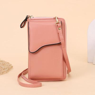 China Fashion Beautiful Small Phone Bag Women Multi-card Position Large Capacity Shoulder Bag Purse for sale