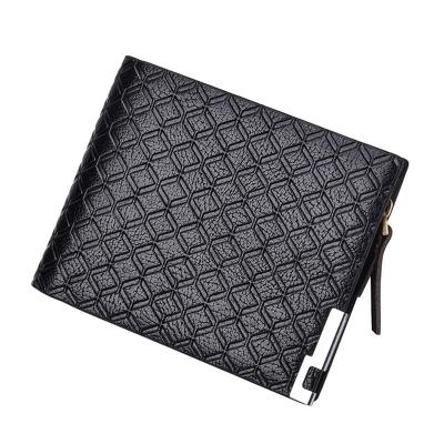 China No Laser Laser Customized LOGO Men's Multi-card Wallet Zipper Buckle Wallets for sale