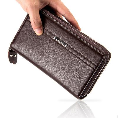 China Fashionable Casual Large Capacity Men's Long Wallet NO PU Leather Men's Leather Wallet Male Wallet for sale