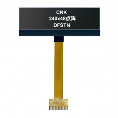 China Blue Screen STN Blue Negative Display 240x48 Digital Display CNK Bar Type Touch LCD Segment Code Transmissive Panel. 100(W)x22.85(H)mm for sale