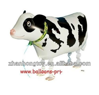 China cow foil mylar walking pet balloon Walking Animal Ballon All festivals,wedding,party,kids toys for sale