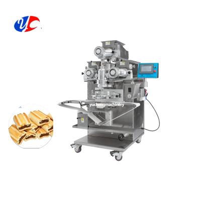 China High Capacity Automatic Date Filled Fig Newton Cookie Making Encrusting Machine For Sale And Factory for sale