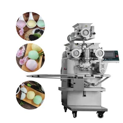 China Safety Factory Price 304 Stainless Steel Double Filling Automatic Mochi Ice Cream Encrusting Machine for sale