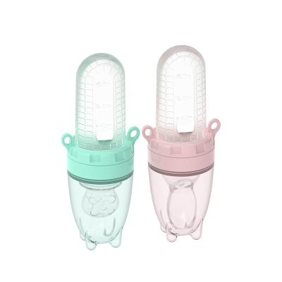 China BPA China OEM Manufacturer Baby Fruit Nipple Nipple Silicone Feeder Free Spoon with Cover Baby Food Feeder Baby Fruit Feeder Nipple Feeder for sale