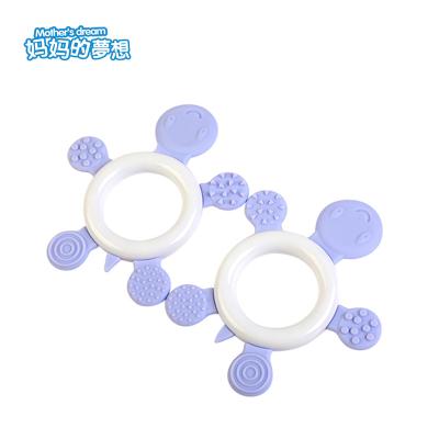 China 100% Eco-friendly Safe Materials Easy To Catch Turtle Shape Bite Silicone Baby Teethers for sale