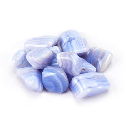 China Bulk Wholesale Europe CXDGEM PGS259 Blue Lace Agate Tumbled Stone for sale