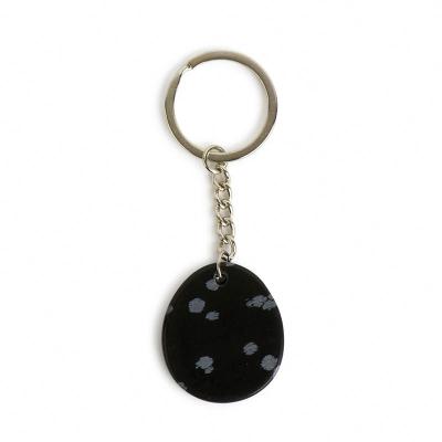 China Cute Luxury Custom Made Ring Wedding Keychain And Metal Girls Black Obsidian Crystal Christmas Rings Girl Chain Promotional With Wholesalers for sale