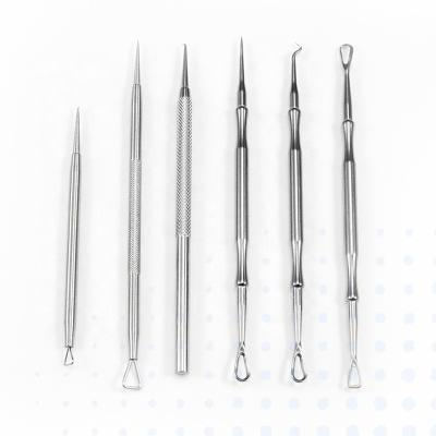 China New Design Eco-friendly Skin Care Stainless Steel Black Silvery Blackhead Removal Tool, Acne Blackhead Extractor Stainless Steel Acne Needle for sale