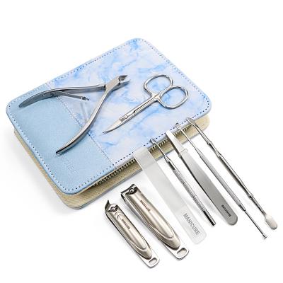 China Nail Beauty Professional 10 IN 1 Stainless Steel Nail TOOL KIT New Girls Manicure Set Nail Folder Nail Clippers Cuticle Pusher Set for sale