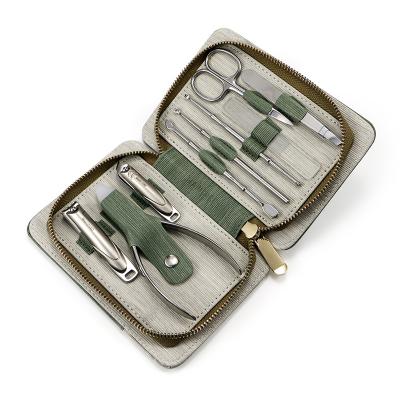 China Best Seller On Amazon Nail Care Tools 9 Pieces Set Stainless Steel Nail Setter Kit 15.9*11.6*3.3 for sale