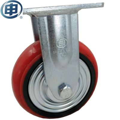 China Trolley (Industrial) Heavy Duty Solid Iron Core PU Wheels For Wheelbarrow Te koop