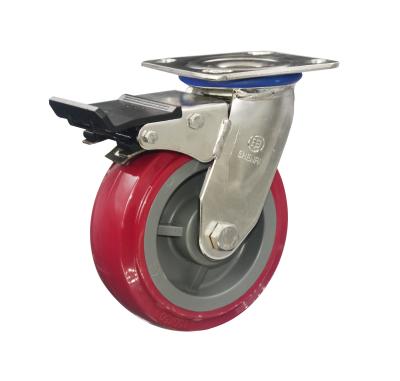 China Anti-rust and anti-corrosion scaffold caster wheel with brake from professional manufacture à venda