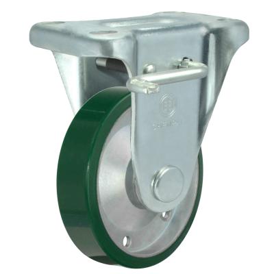 中国 4 Inch Rigid Steel Core PU Secure Locking Caster Wheel 販売のため