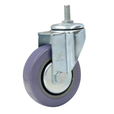 Cina Industrial Hot Sales Supper PU Threaded Middle Stem Heavy Duty Polyurethane Caster Wheel Made In SHENPAI in vendita