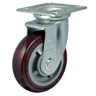 China Building Material Stores 100kg 150kg 230kg Load Capacity And Application Polyurethane Wheels Industrial Caster for sale