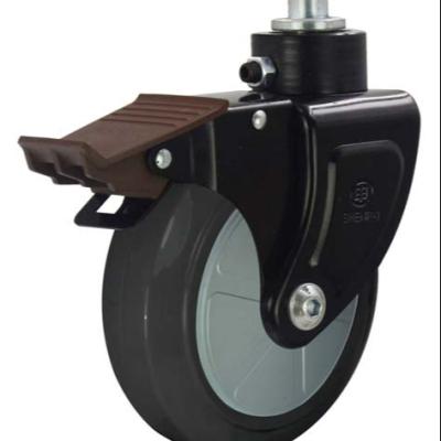 China Home Use 25D Swivel Caster With Brake For Foldable Ambulance Bed for sale