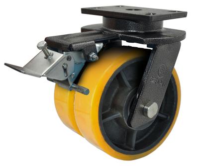 China Garment Shops 2years Warranty 3 Ton Heavy Duty PU Caster Wheel For Heavy Machinery And Equipment for sale