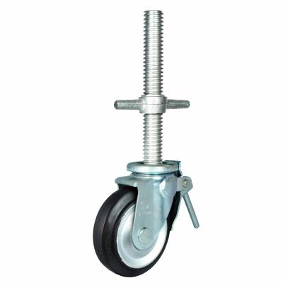 China 6 inch scaffolding casters and flat free adjustable scaffolding wheels (66A03-1064) for sale