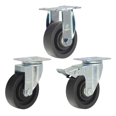 China 3inch 4inch 5inch Rigid Height Temperature Caster Nylon Heat Resistant Wheels for sale