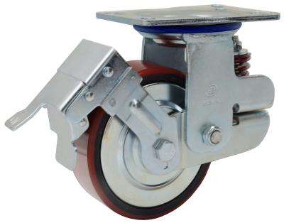 China 6inch Cart Double (Industrial) Springs Shockproof Caster for sale