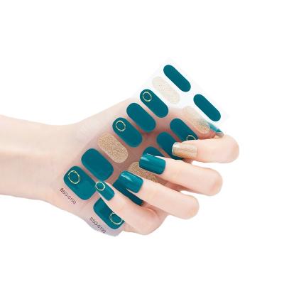 China Luxury Over 100 Styles Finger Gel Custom Nail Sticker UV Nail Tape Stickers for sale