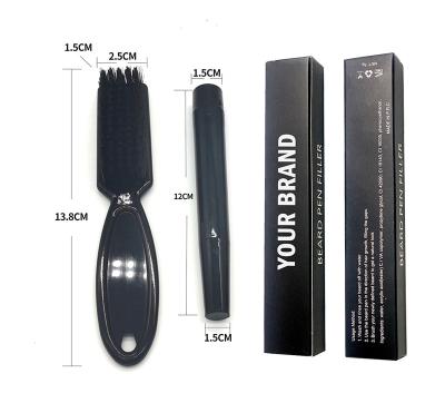 China LOW MOQ Private Label Acne Liner Beard Dye Dull Pen Treatment Best Man Brow Brown Beard Hair Repair Kit Waterproof Pencil Pen for sale