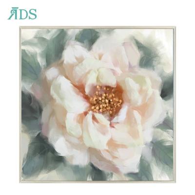 China Art Decor Blooming Flower Canvas Wall Art With Framed Modern Style Home Decor Accessories for sale