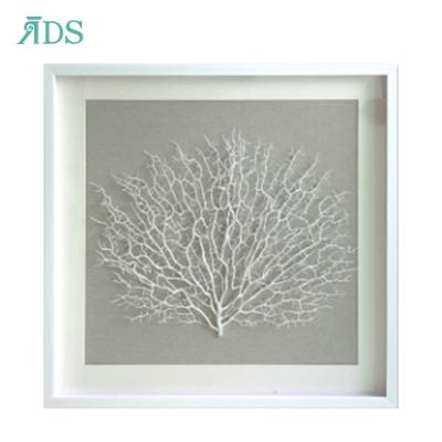 China Country Framed Wall Art White Color Sea Tree Made Home and Office Decoration Set for sale