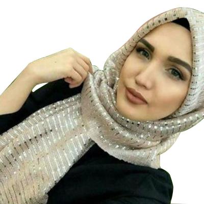 China Hot Sales Sequin MXCHAN Chiffon Scarf Women Malaysia Chiffon Hijab Hot Sales Sequin Muslim Hijab Turban Hijab for sale