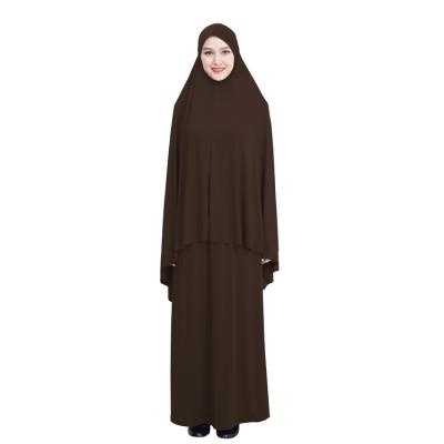 China High Quality Fabric MXCHAN SJH2404 Prayer Jilbab Knitted Islamic Clothing Jilbab 2 Pieces Jilbab Nida Abaya for sale