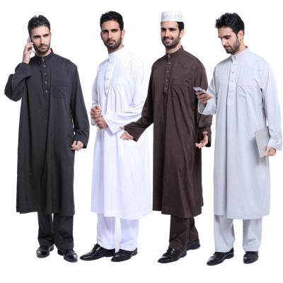 China Hot Selling Ithobes Muslim Men's Muslim Thobe Muslim Fashion Arab Dubai Fashion Dubai Islamic Thobe Clothing for sale