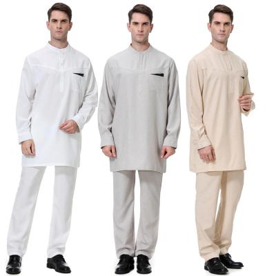 China Hot Sale Polyester Arab Middle East Islamic Clothing For Mens Arab Thobe Mens Thobe Man for sale