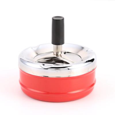 China Wholesale American Style Factory Red and Black Custom Car Lap Metal Ashtray for sale