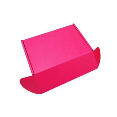 China Recycled Materials Packaging Pink Corrugated Paper Shipping Boxes Custom Printed Packaging Mailer Box With Logo for sale