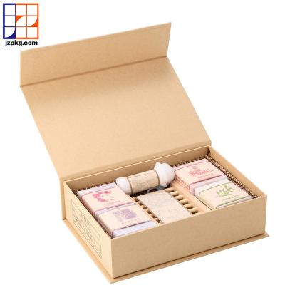 China Recyclable Design Luxury Bath Soap Gift Set Packaging Magnetic Box With Logo for sale