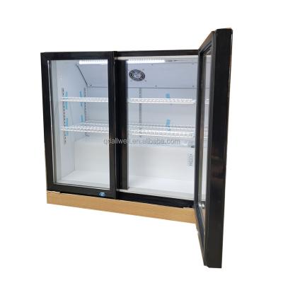 China Upright Countertop Chiller Single-Temperature Black Color Commercial Bar Display Refrigerator for sale