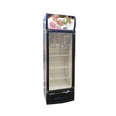 China Single-temperature 200L Slim Bar Chiller Small Volume Counter Static Cooling Display Fridge for sale