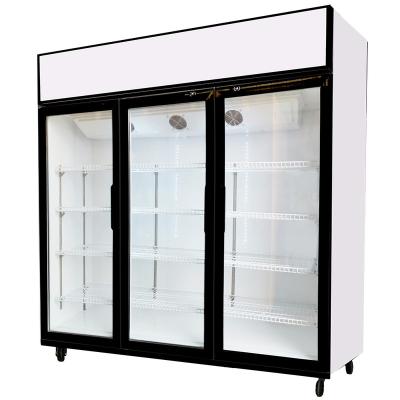 China 1500L Single-temperature Supermarket Beverage Refrigerator Cooler Upright Drinks Display Cabinet for sale