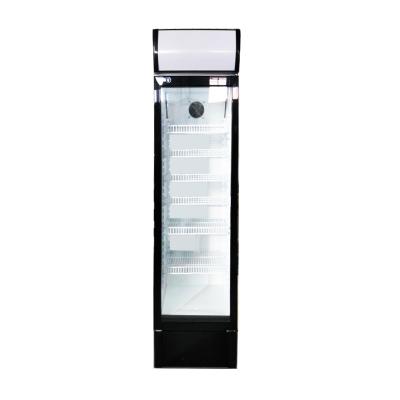 China 105~650L Single-temperature Single Door Slim Display Cooler , Upright Beer Fridge for sale