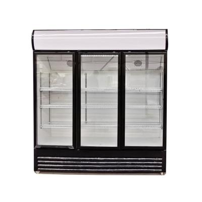 China Single-temperature Supermarket Drinks Cooler 1000L 1200L Large Upright Display Fridge for sale