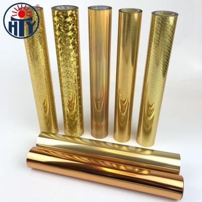 China Paper HTY foils Holographic Gold and Silver Hot foils Hot Transfer Foils for Paper Plastic Textile Leather Glass Toner Reactive for sale